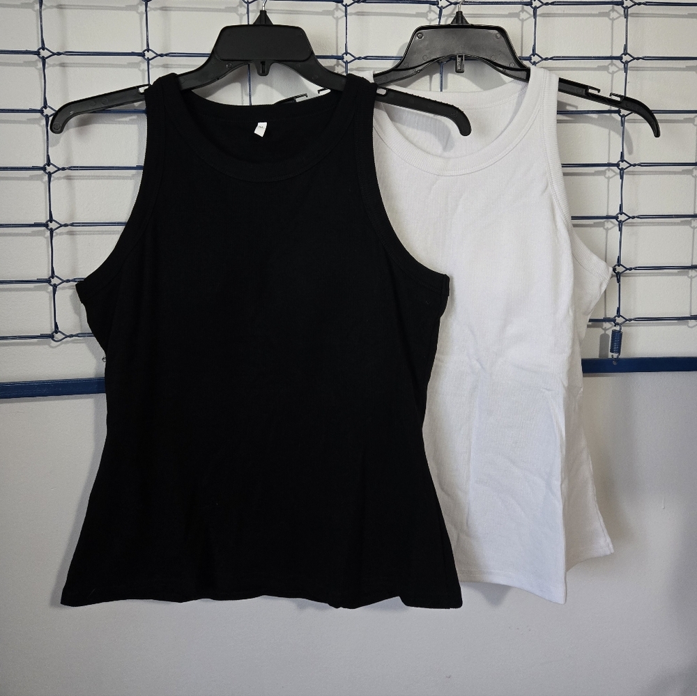 Classic Black and White Women's Tank Tops